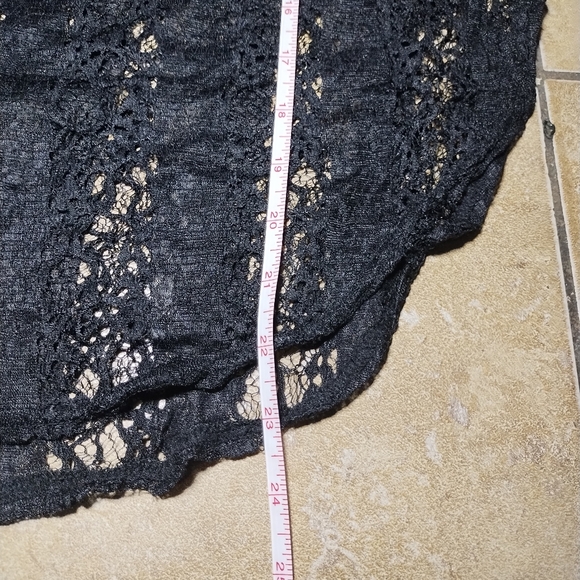 Candy Couture Black Lace Butterfly Sleeve Blouse Top Size Medium - Picture 6 of 6